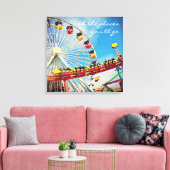 Ferris Wheel Roller Onderzetter Plaatsen Go Quote Canvas Afdruk (Insitu (Woonkamer))