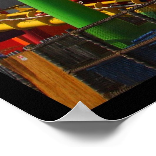 Ferris Wheel & Rollerachtbaan Poster (Hoek)