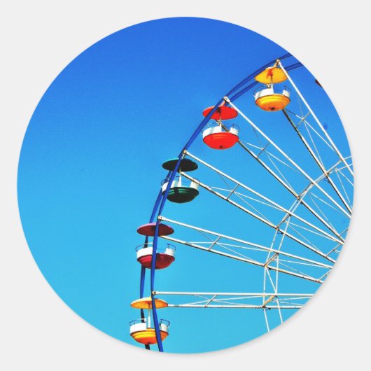 Ferris Wheel Ronde Sticker (Voorkant)