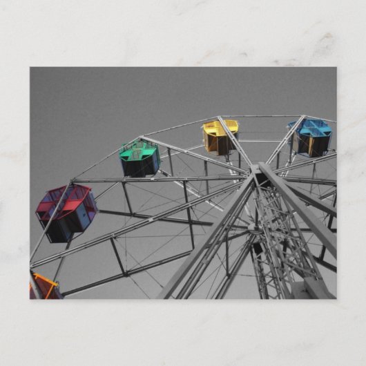 Ferris Wheel (selectieve kleur) briefkaart (Voorkant)