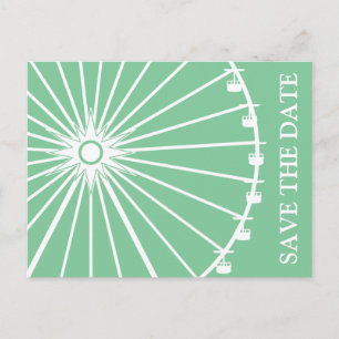 Ferris Wheel Sla de datum Briefkaarten (Mint Green