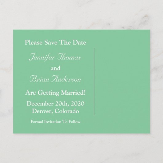 Ferris Wheel Sla de datum Briefkaarten (Mint Green (Achterkant)