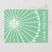 Ferris Wheel Sla de datum Briefkaarten (Mint Green (Voorkant)