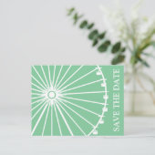 Ferris Wheel Sla de datum Briefkaarten (Mint Green (Staand voorkant)