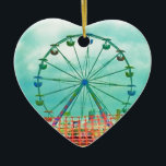 Ferris Wheel Spring Fest Misquamicut Beach Keramisch Ornament<br><div class="desc">familiefoontje vrienden goed</div>