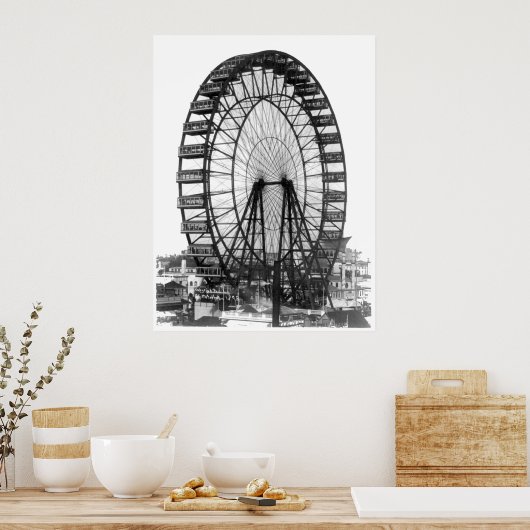 Ferris Wheel van Chicago World's Fair Poster (Keuken)