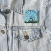 Ferris Wheel Vierkante Button 5,1 Cm (In situ)