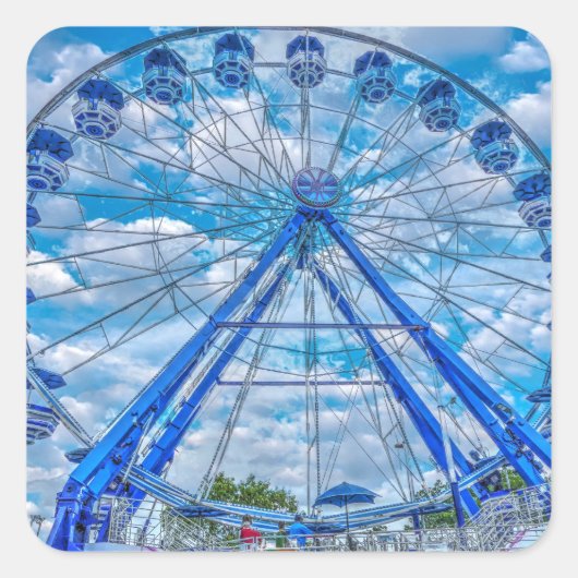 Ferris Wheel Vierkante Sticker (Voorkant)