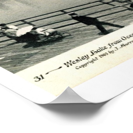 Ferris Wheel, Wesley Lake, Asbury Park, NJ  Poster (Hoek)