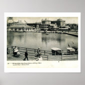 Ferris Wheel, Wesley Lake, Asbury Park, NJ  Poster (Voorkant)