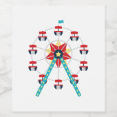 Ferris Wheel Wijn Etiket (Enkel label)