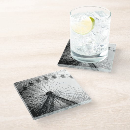 ferris-wiel glazen onderzetter (Schuin)