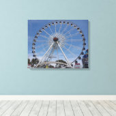 FERRIS WIEL OP CANVAS 20 "x 16" Afdruk (Insitu (Houten vloer))