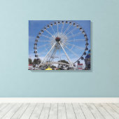 FERRIS WIEL OP CANVAS 20 "x 16" Afdruk (Insitu (Houten vloer))