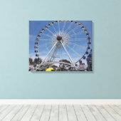 FERRIS WIEL OP CANVAS 20 "x 16" Afdruk (Insitu (Houten vloer))