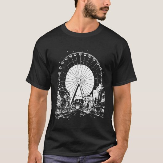 Ferriswiel Carnaval Festival County Fair Amuseme T-shirt (Voorkant)