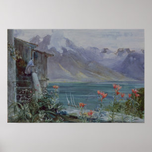 Ferritet, meer van Genève, 1882 Poster
