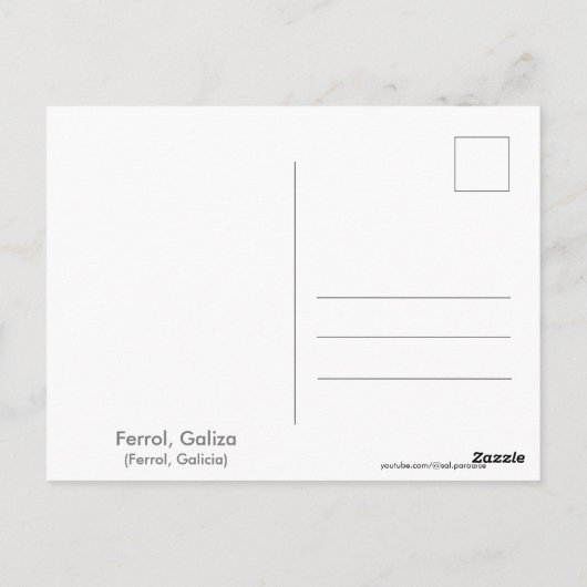 Ferrol, Galicië (Spanje) Briefkaart (Achterkant)