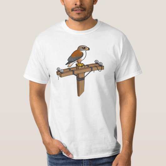 Ferruginous Hawk op de krachtpool T-shirt (Voorkant)