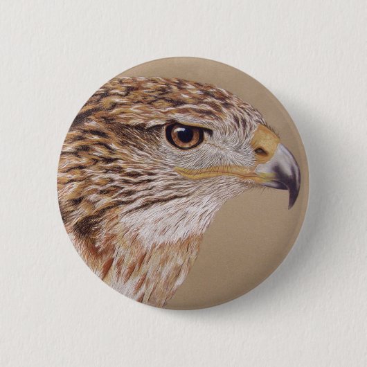Ferruginous Hawk Ronde Button 5,7 Cm (Voorkant)