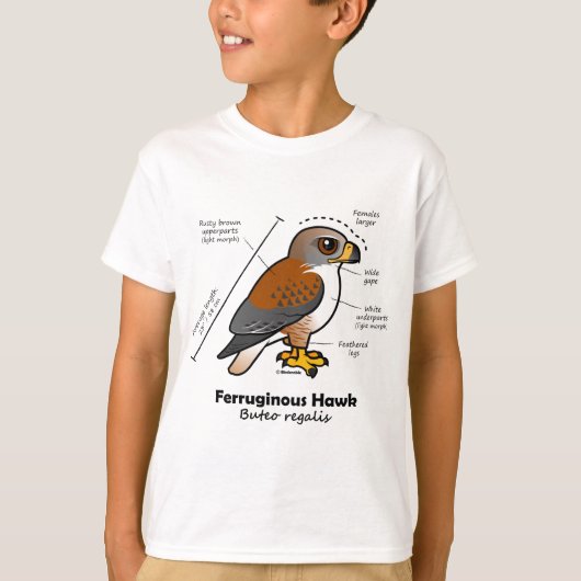 Ferruginous Hawk Statistics T-shirt (Voorkant)