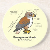 Ferruginous Hawk Statistics Zandsteen Onderzetter (Voorkant)
