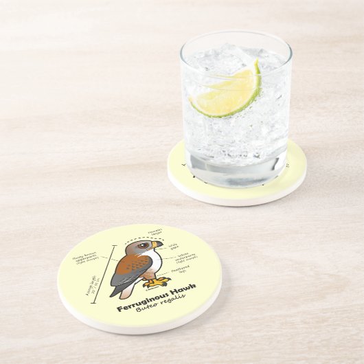 Ferruginous Hawk Statistics Zandsteen Onderzetter (Zijkant)