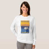 Ferry and Mountains - Port Townsend, Washington T-shirt (Voorkant volledig)