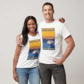 Ferry and Mountains - Vrijdag Harbour, Washington T-shirt (Unisex)
