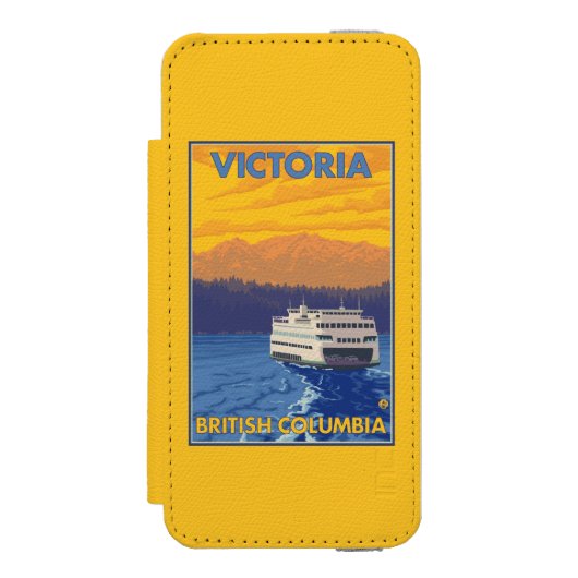 Ferry en Mountains - Victoria, BC Canada Incipio iPhone Portemonnee Hoesje (Voorkant Agenda)