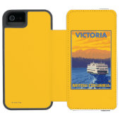 Ferry en Mountains - Victoria, BC Canada Incipio iPhone Portemonnee Hoesje (Agenda Open)