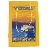 Ferry en Mountains - Victoria, BC Canada Medium Cadeauzakje (Voorkant)