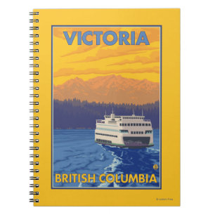 Ferry en Mountains - Victoria, BC Canada Notitieboek