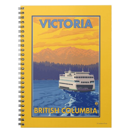 Ferry en Mountains - Victoria, BC Canada Notitieboek (Voorkant)