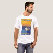 Ferry en Mountains - Victoria, BC Canada T-shirt (Voorkant volledig)