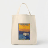 Ferry en Mountains - Victoria, BC Canada Tote Bag (Voorkant)