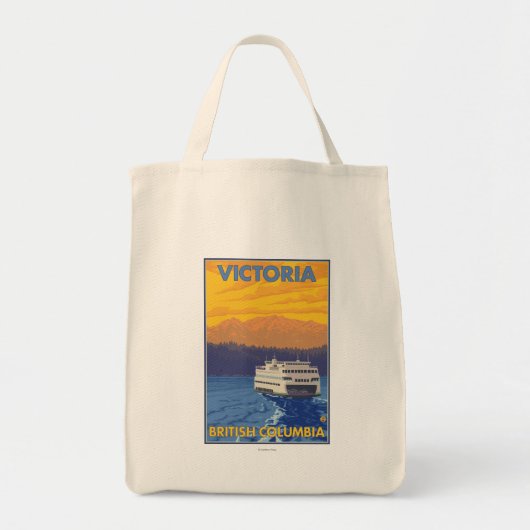 Ferry en Mountains - Victoria, BC Canada Tote Bag (Voorkant)