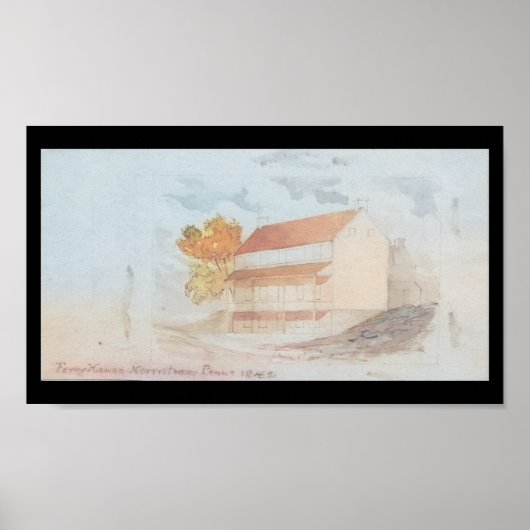 Ferry House Norristown PA 1842 Print (Voorkant)