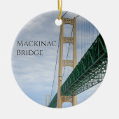 Ferry View Pictures of Mackinac Bridge Keramisch Ornament (Voorkant)