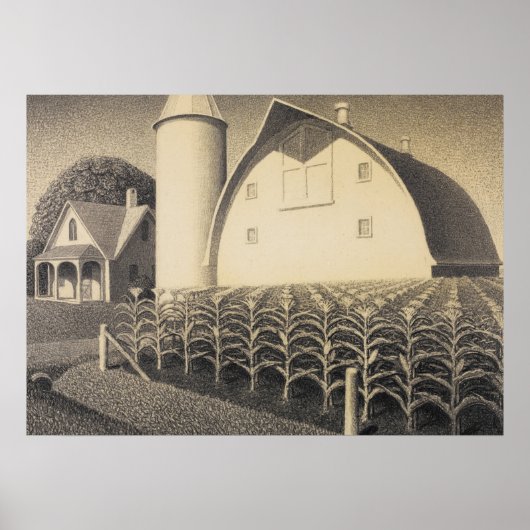 Fertiliteit, Iowa door Grant Wood Poster (Voorkant)