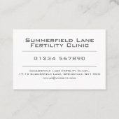 Fertiliteitskliniek Afspraakkaart Visitekaartje (Voorkant)