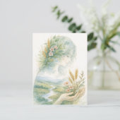 Fertility Goddess Day Watercolor Postcard Feestdagenkaart (Staand voorkant)