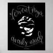 Fervent Prayer Beschikbaar - Praying Hands Black Poster (Voorkant)
