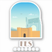 Fes city morocco Skyline Sticker (Voorkant)