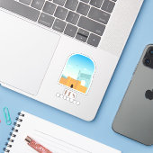 Fes city morocco Skyline Sticker (Laptop met iPhone)