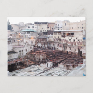 Fes Leather Tannery - Fes - Marokko - Noord-Afrika Briefkaart