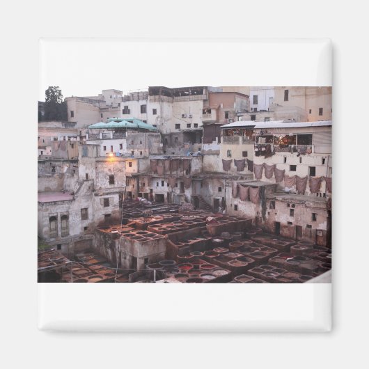 Fes Leather Tannery - Fes - Morocco Magneet (Voorkant)