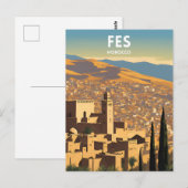Fes Marokko Briefkaart (Voorkant / Achterkant)