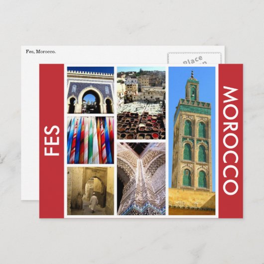fes marokko scènes briefkaart (Voorkant / Achterkant)