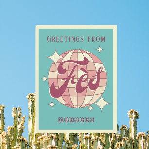 Fès Marokko vakantie retro Briefkaart